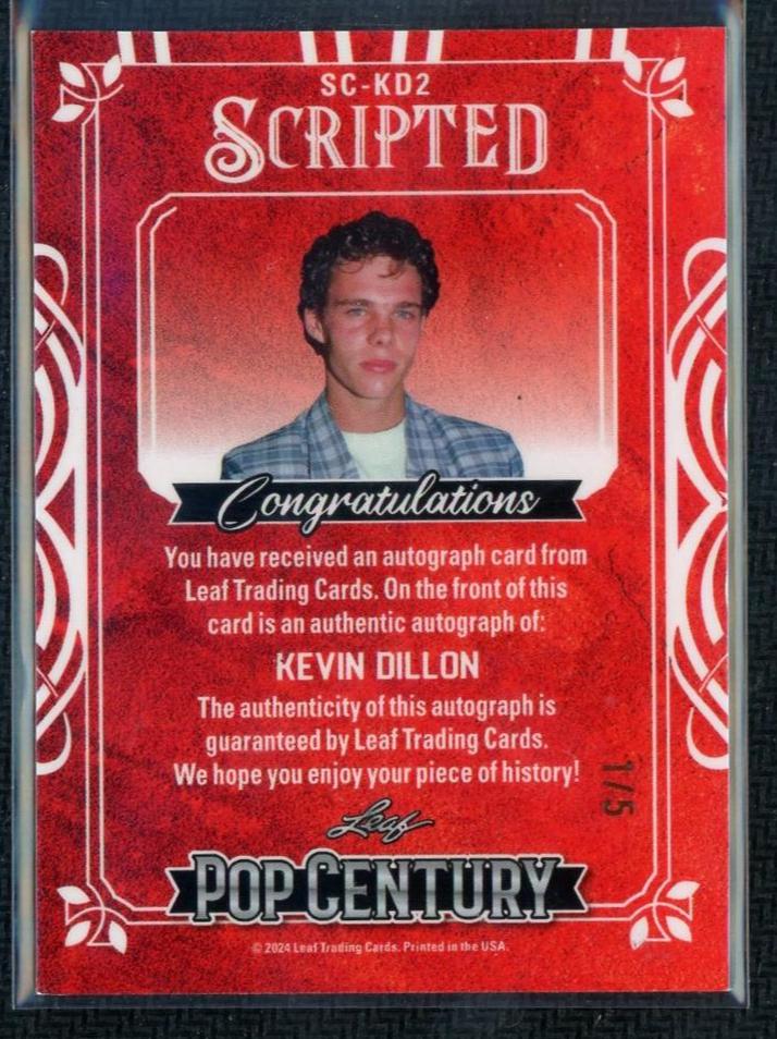 2021 Leaf Pop Century Scripted Auto Kevin Dillon /5 