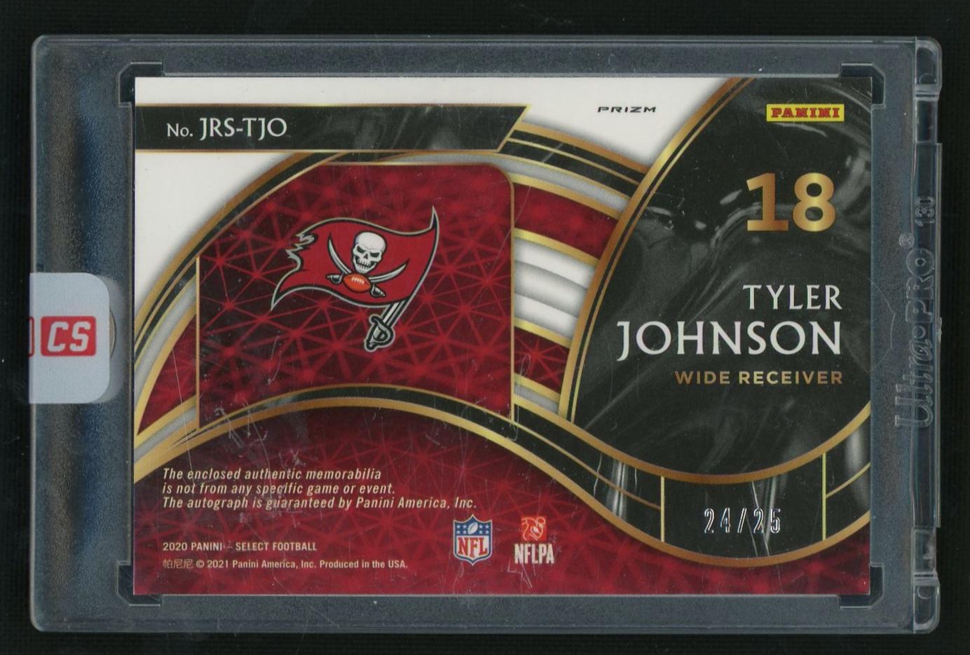 2020 Panini Select Prizm Tyler Johnson #JRS-TJO RC Patch Auto /25