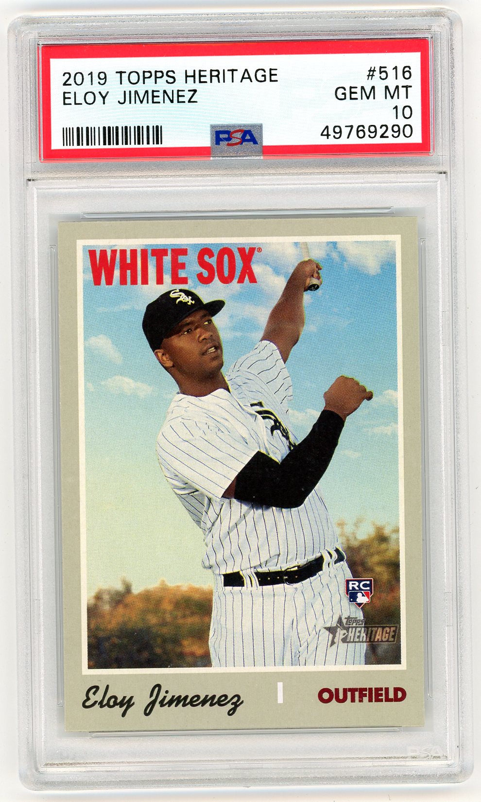 2019 Topps Heritage Eloy Jimenez Rookie Card #516 PSA 10 RC