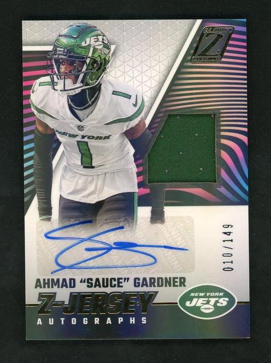2023 Panini Zenith Z-Jersey Ahmad Sauce Gardner #ZJA-AGR Patch Auto /149