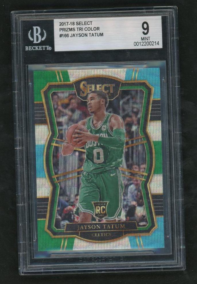 2017 Panini Select Prizms Tri Color Jayson Tatum #166 RC BGS 9