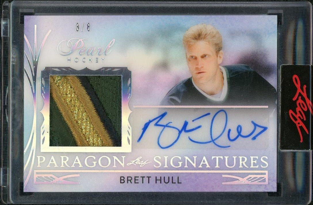 2020 Leaf Pearl #PS-BH2 Brett Hull Paragon Signatures 8/8 Jersey Auto