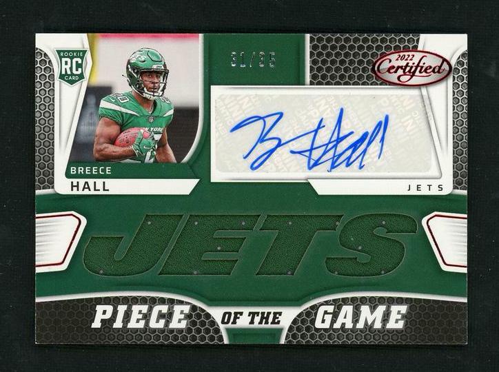 2022 Panini Certified Piece of the Game Breece Hall #PGS-BH RC RPA /35