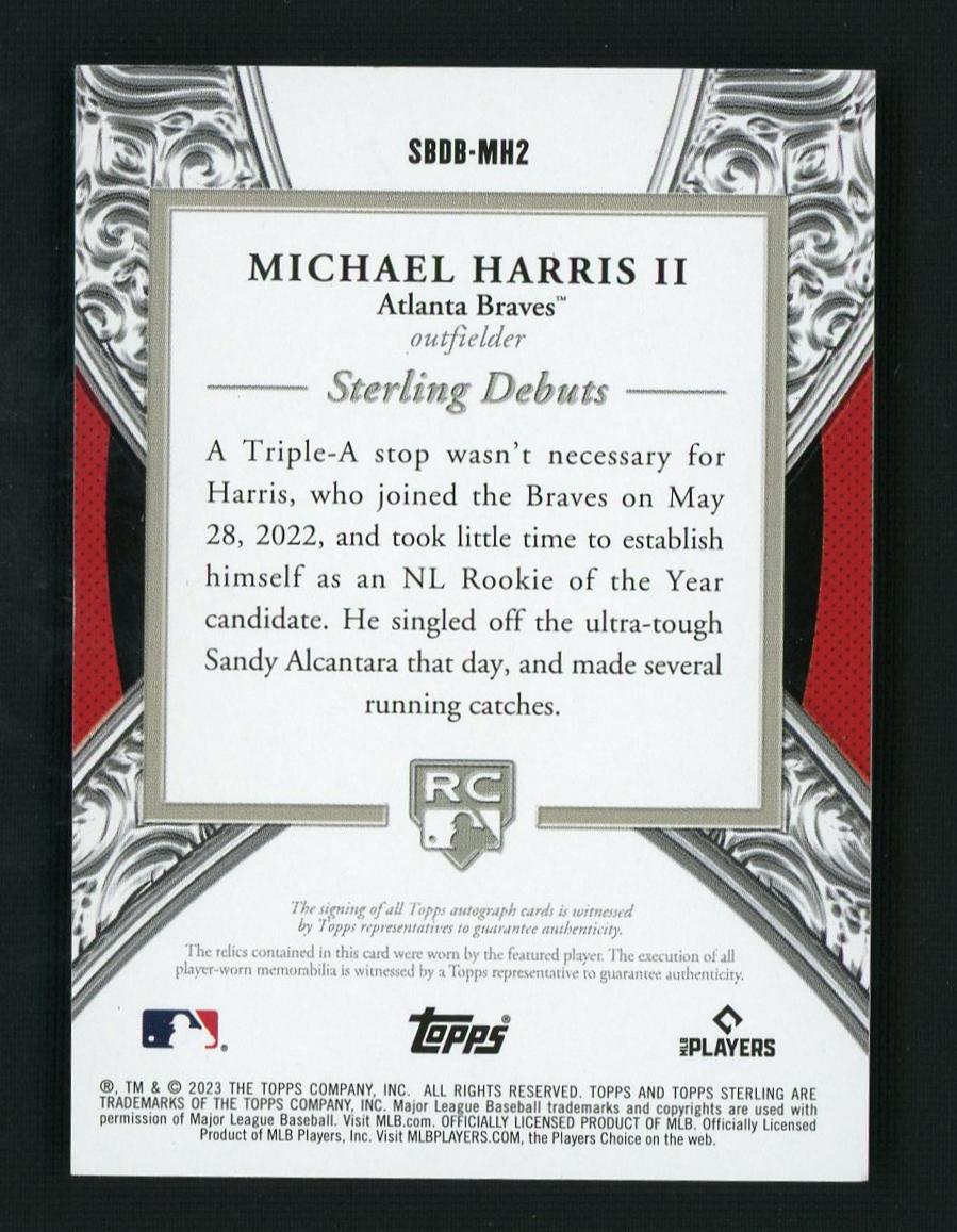 2023 Topps Sterling Sterling Debuts Michael Harris II #SBDB-MH2 RC RPA 1/1