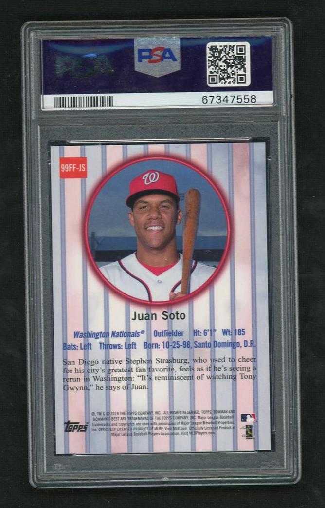 2019 Bowman's Best Atomic Juan Soto #99FF-JS PSA 10