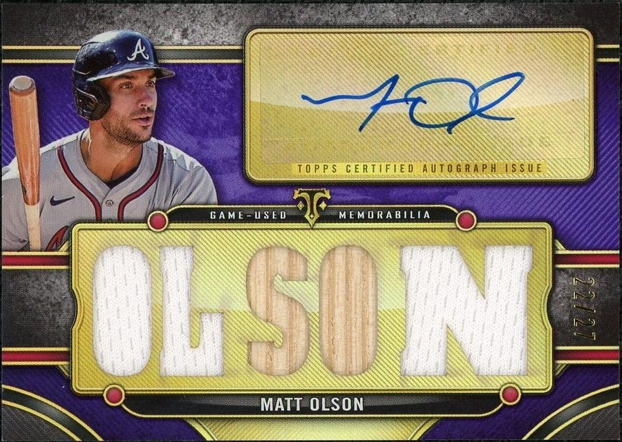 2024 Topps Triple Threads Matt Olson Patch Auto /27