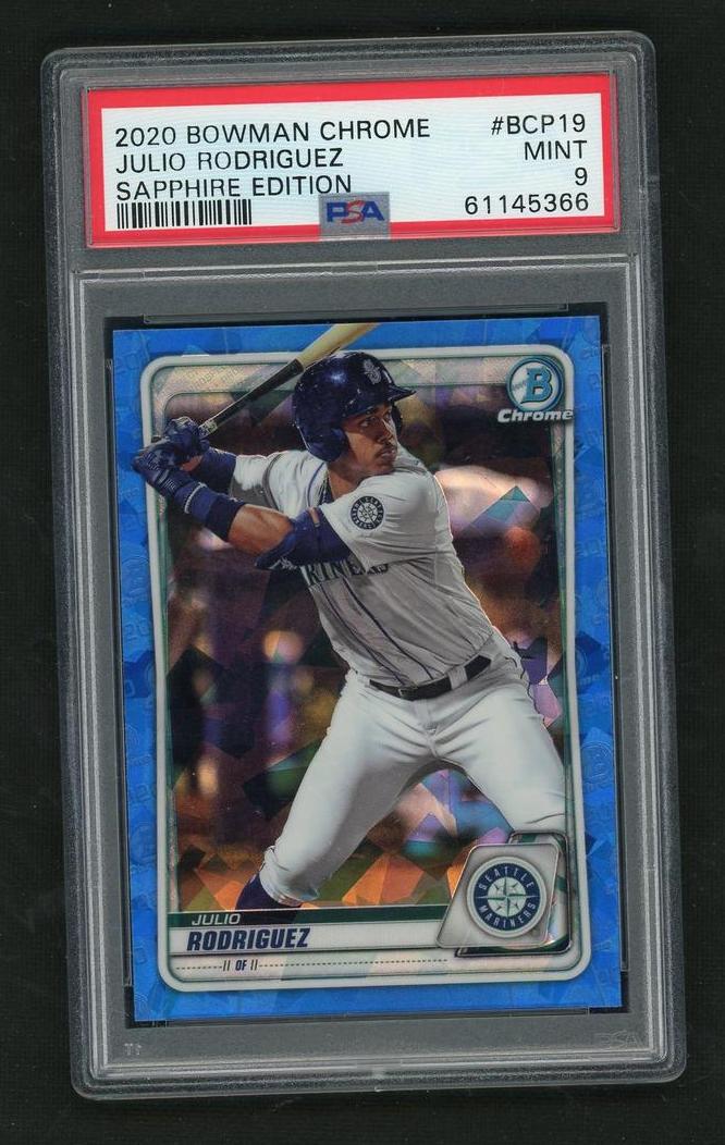 2020 Bowman Chrome Sapphire Edition Julio Rodriguez #BCP19 PSA 9
