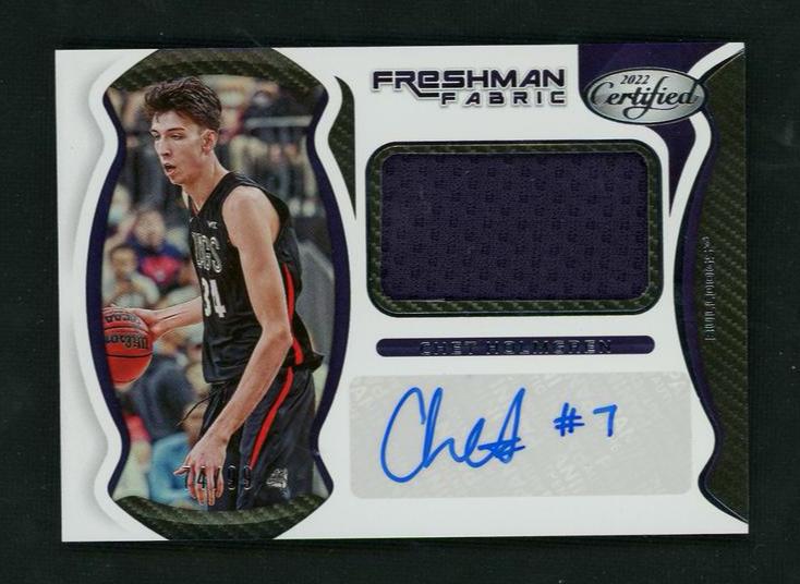 2022 Panini Certified Freshman Fabric Chet Holmgren #CF-CHO Patch Auto /99