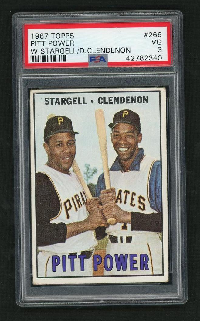 1967 Topps #266 W. Stargell/D. Clendenon PSA 3 VG Pittsburgh Pirates