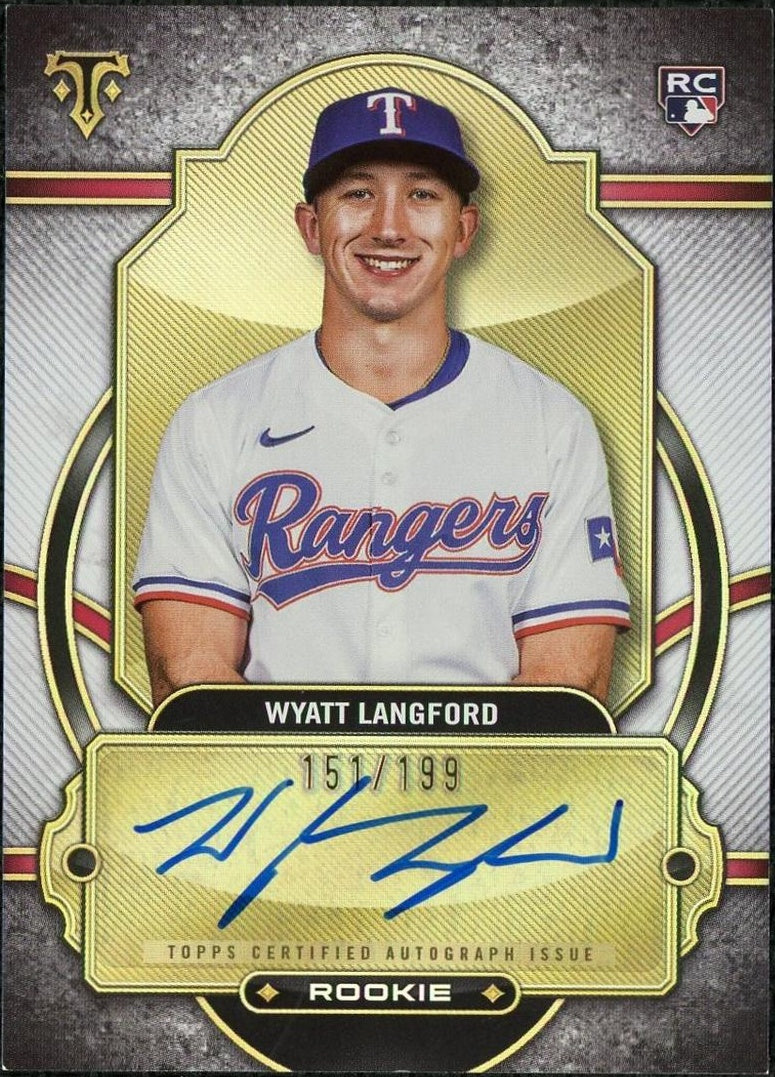 2024 Topps Triple Threads Wyatt Langford Rookie Auto /199