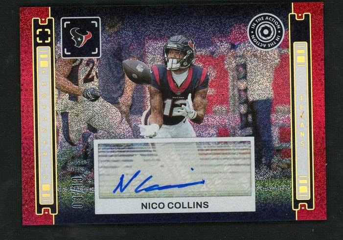 2022 Panini Chronicles IAA-NCO Nico Collins In the Action Texans Auto