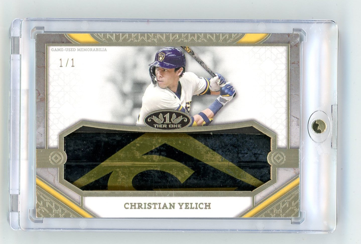 2024 Topps Tier One Christian Yelich #T1L-CY 1/1 Lumber Relic