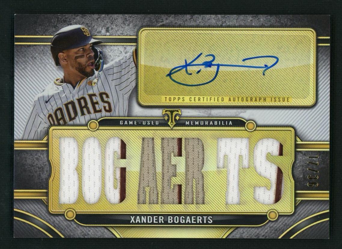 2024 Topps Triple Threads Xander Bogaerts #TTAR-XB1 Auto Relic /36