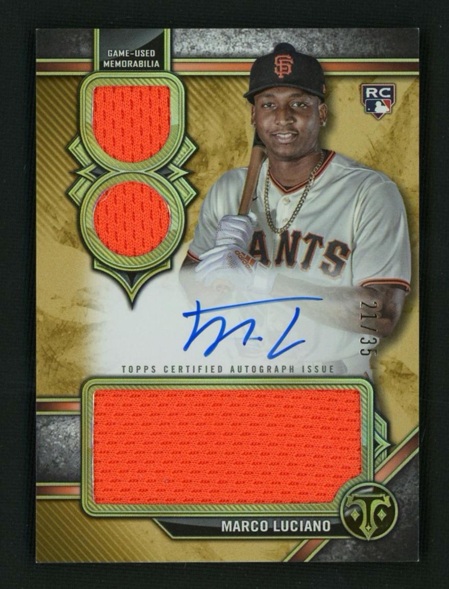 2024 Topps Triple Threads Marco Luciano #RAR-ML RC Patch Auto /35