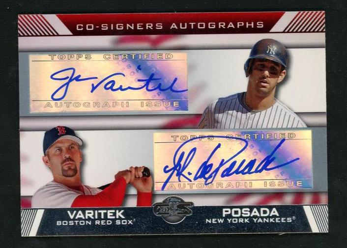 2006 Topps Co-Signers CS-VP Jason Varitek Jorge Posada Co-Signers Autographs Boston Red Sox New York Yankees