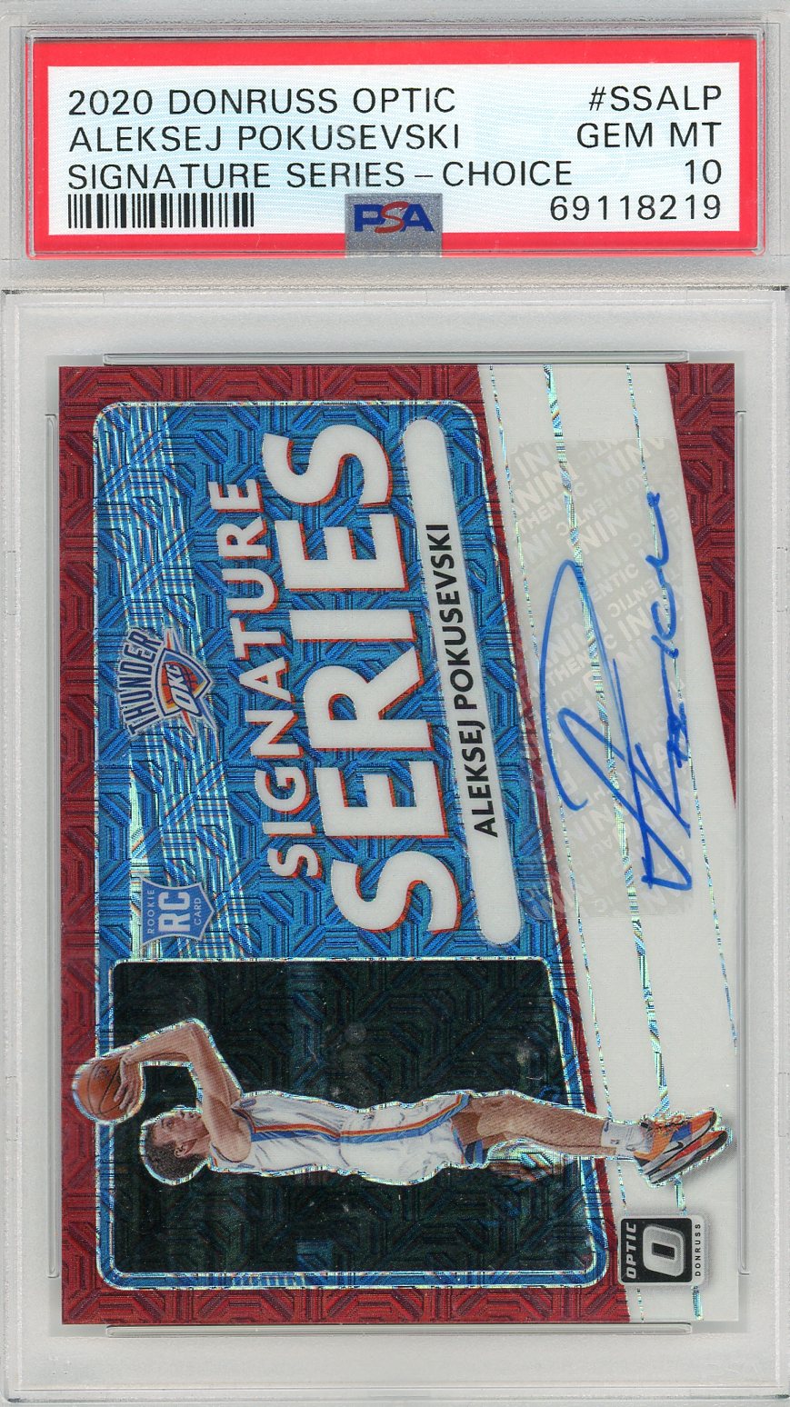 2020 Donruss Optic Choice Aleksej Pokusevski #SS-ALP RC Auto PSA 10