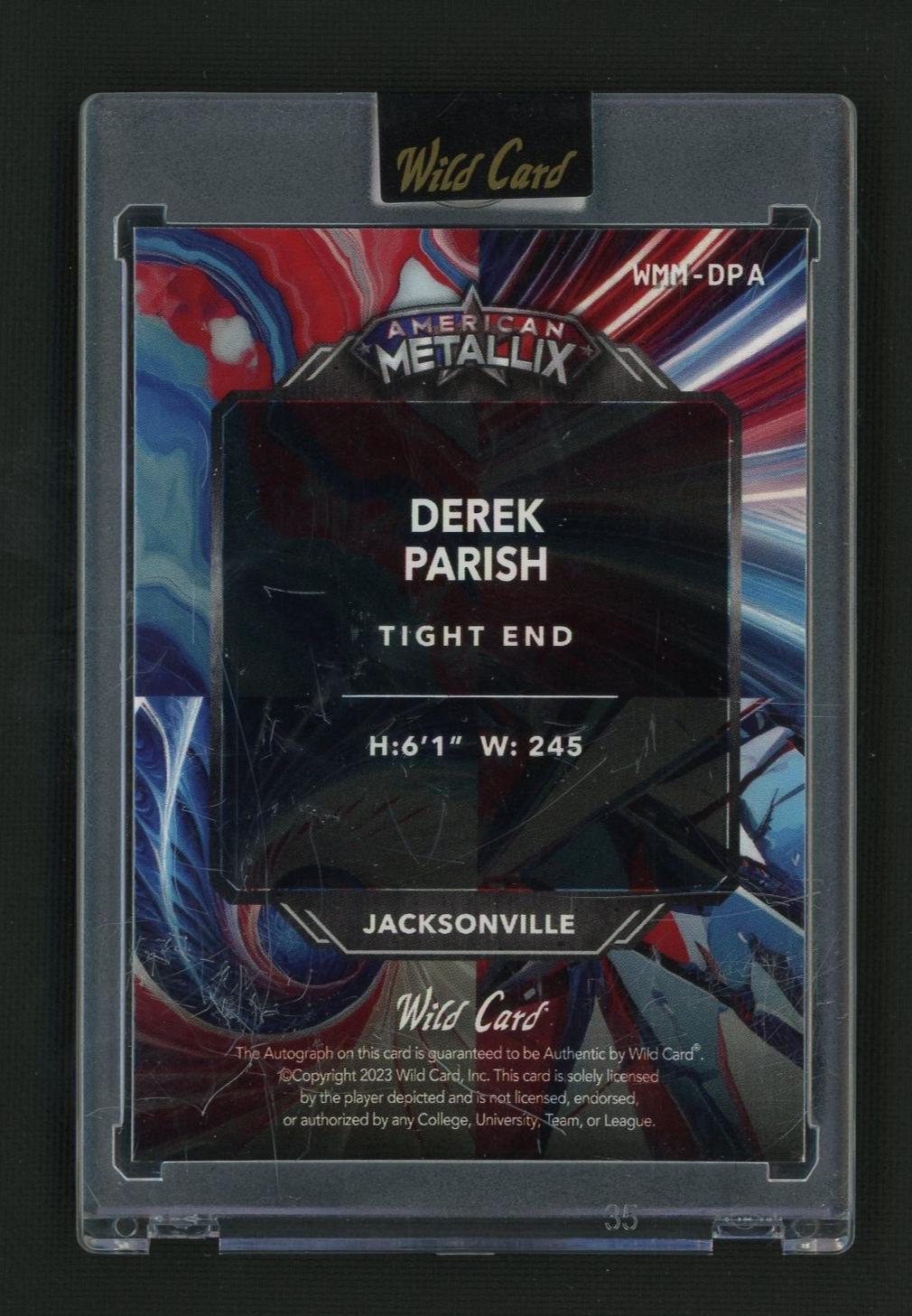2023 Wild Card American Metallix Derek Parish #WMM-DPA Auto 1/1