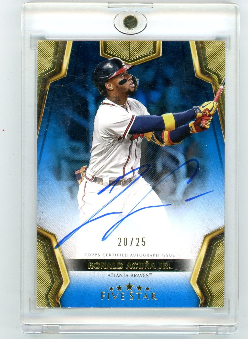 2024 Topps Five Star Ronald Acuña Jr. /25 Auto Blue Atlanta Braves