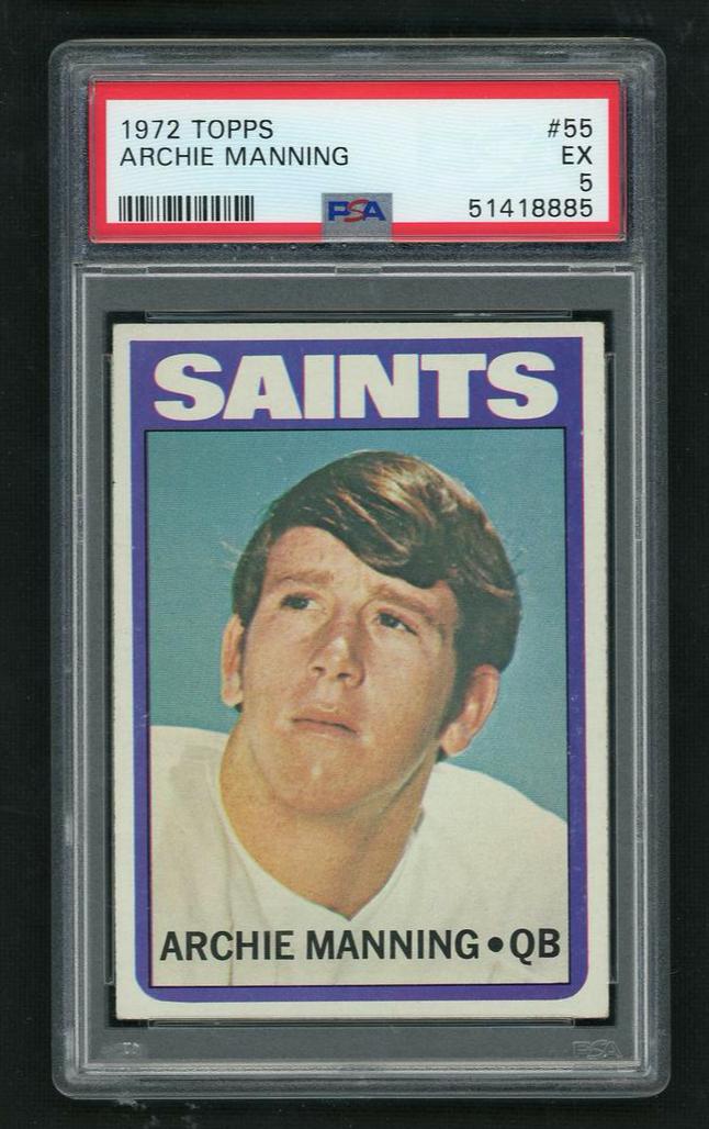 1972 Topps Archie Manning #55 RC PSA 5