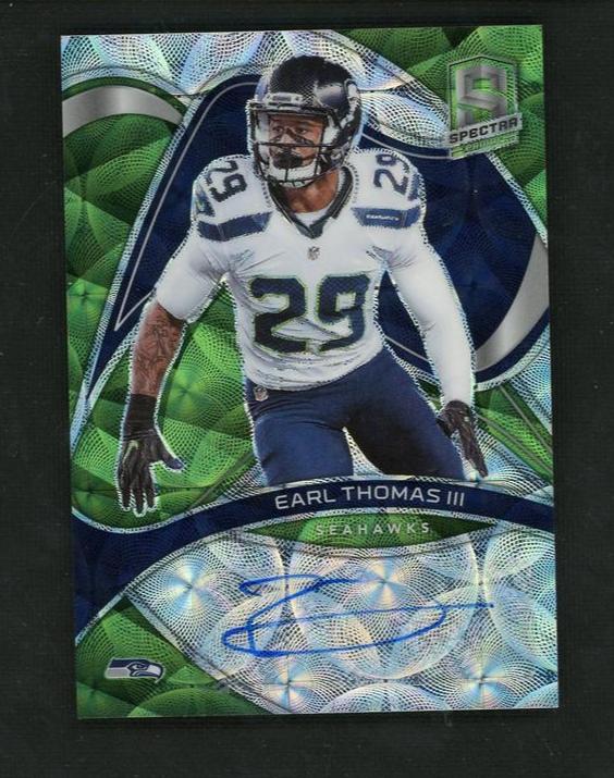 2022 Panini Spectra #SIG-ETH Earl Thomas III  Green Auto /25