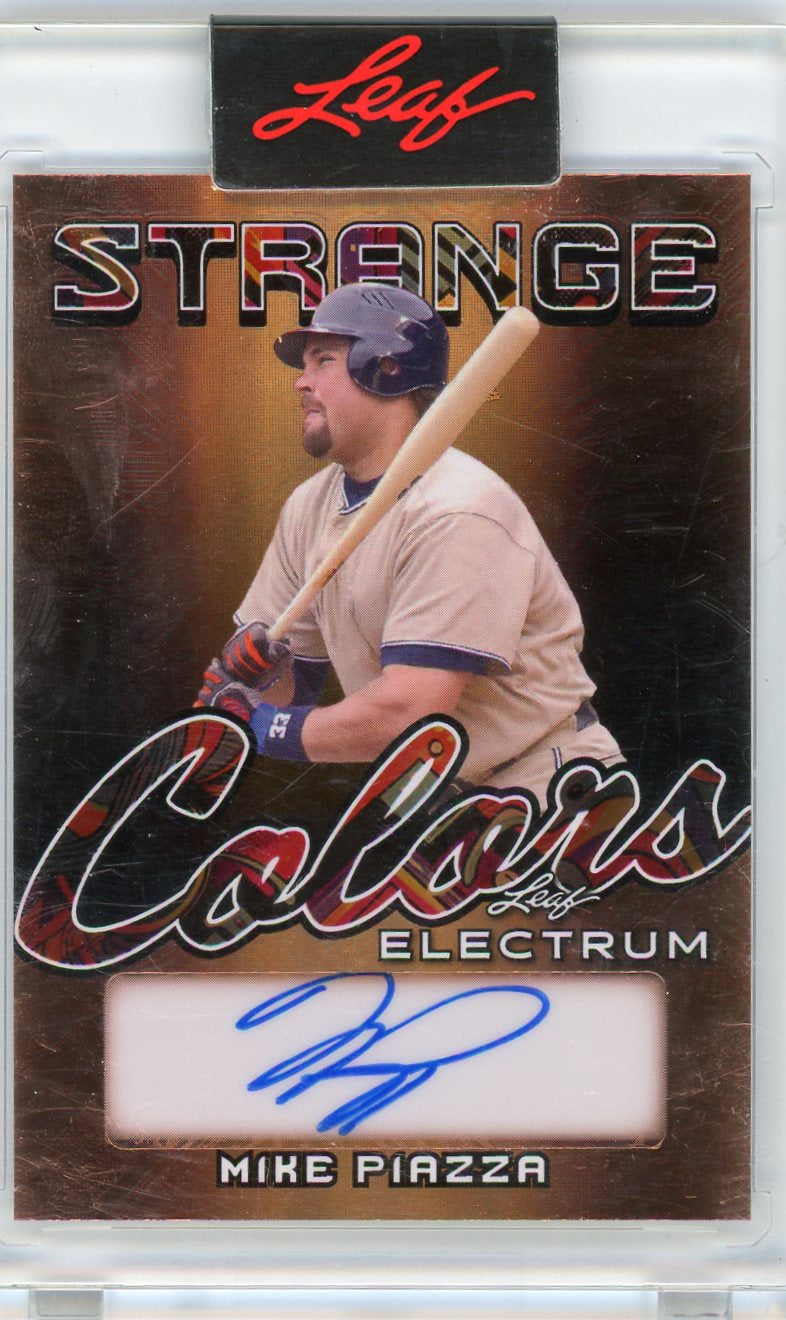 2024 Leaf Electrum #SC-MP1 Mike Piazza Strange Colors Auto /15