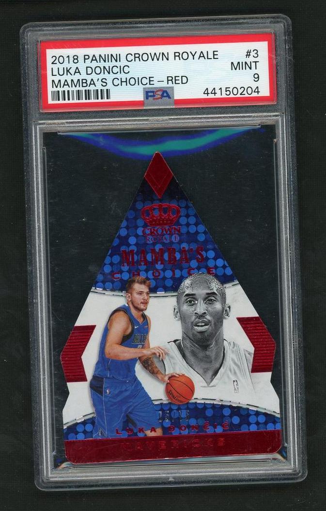 2018 Panini Crown Royale 3 Luka Doncic Mamba's Choice PSA 9 Mint Dallas Mavericks