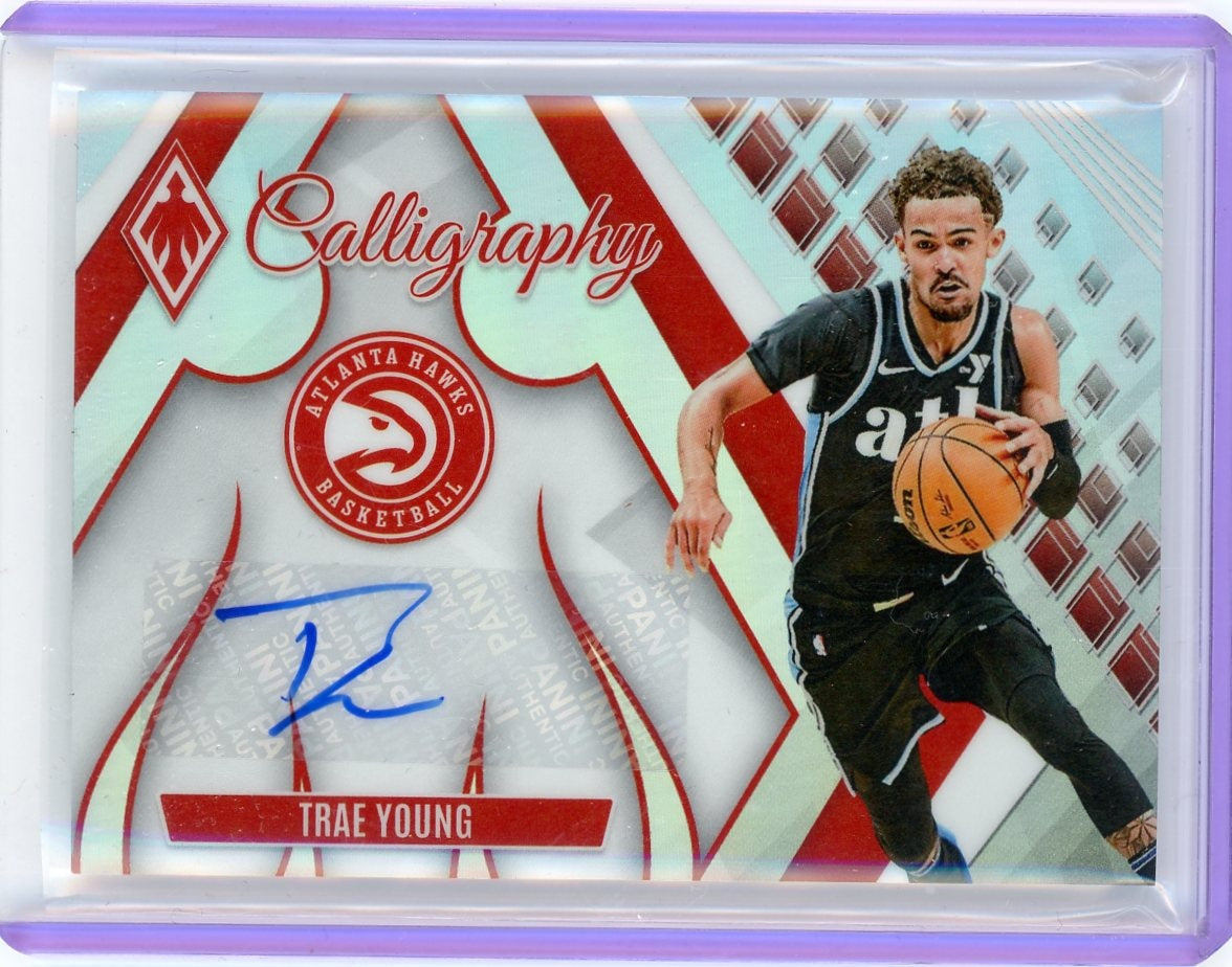 2023 Panini Phoenix #CG-TRY Trae Young Calligraphy /99 Auto Atlanta Hawks