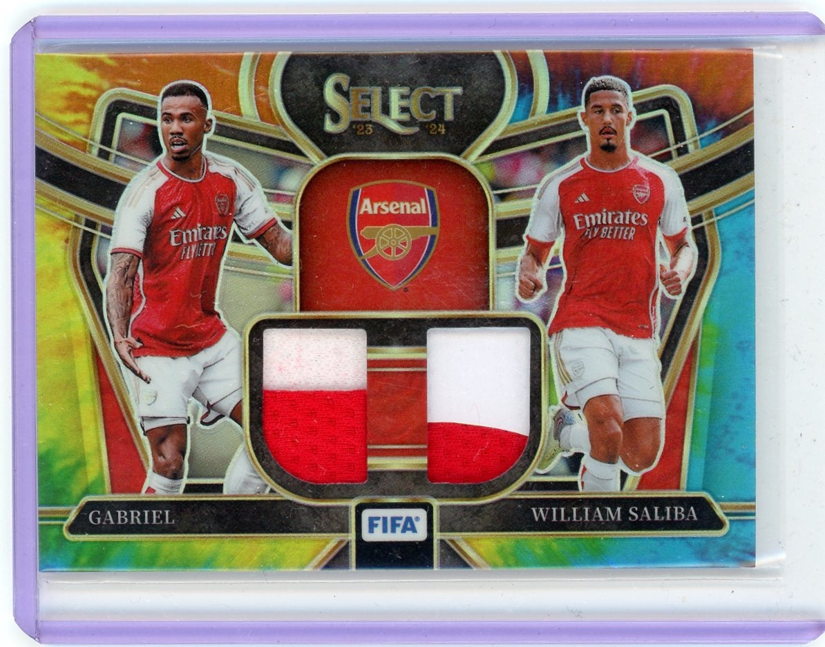 2023 Panini Select #DS-ARS Gabriel Saliba Tie-Dye Dual Patch /25 