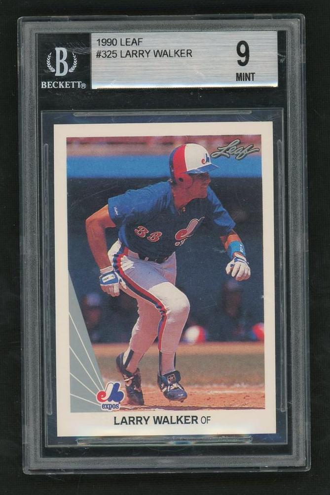 1990 Leaf Larry Walker #325 RC BGS 9