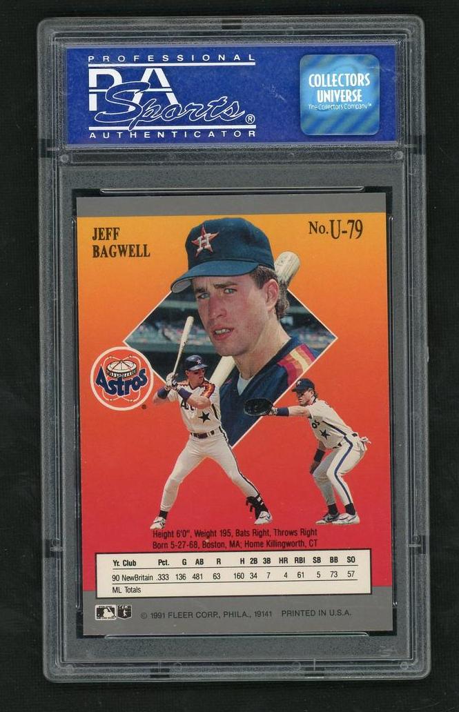 1991 Fleer Ultra Update Jeff Bagwell #U-79 RC PSA 10