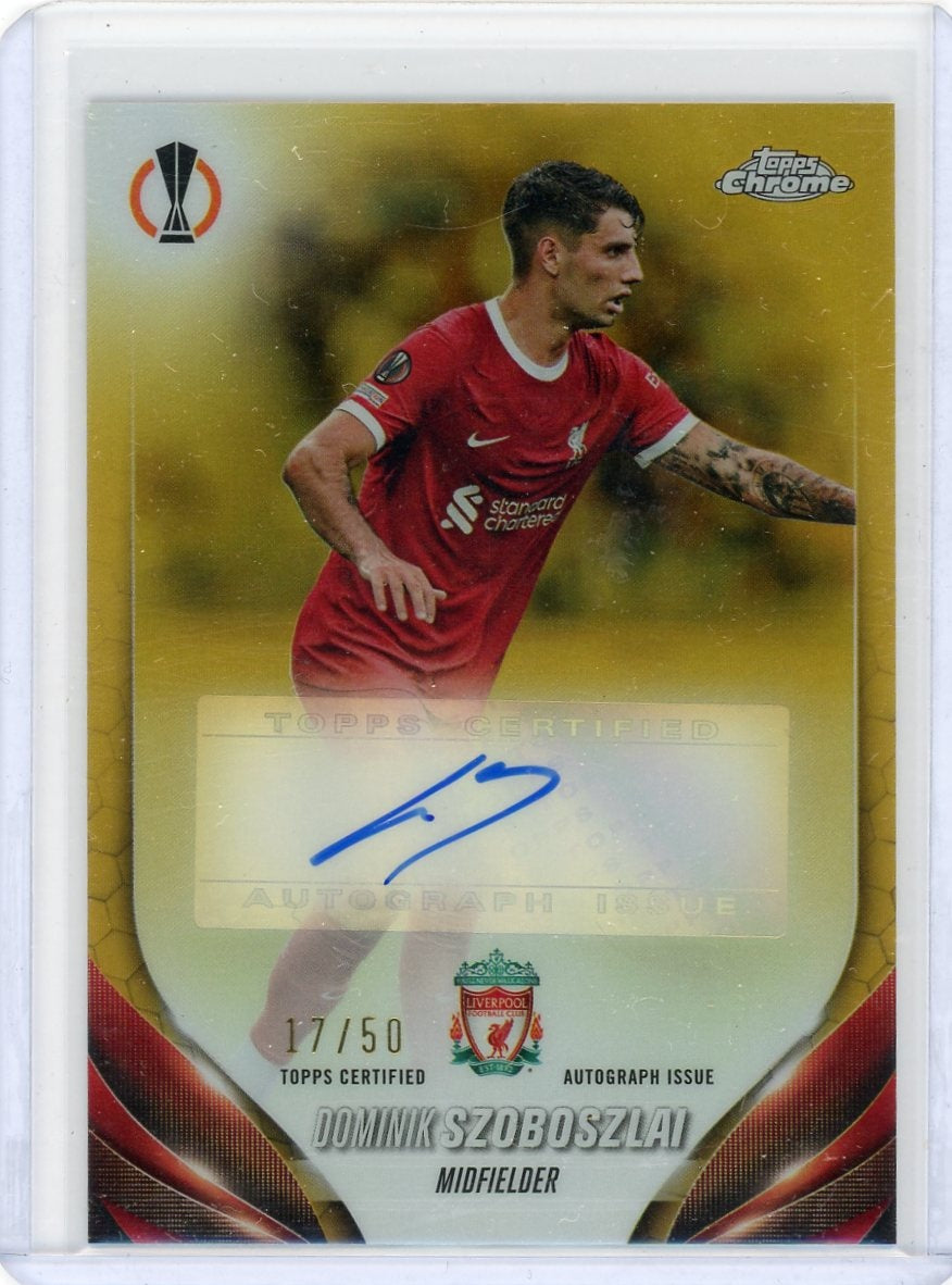 2023 Topps Chrome #CA-DS Dominik Szoboszlai /50 Auto Liverpool FC