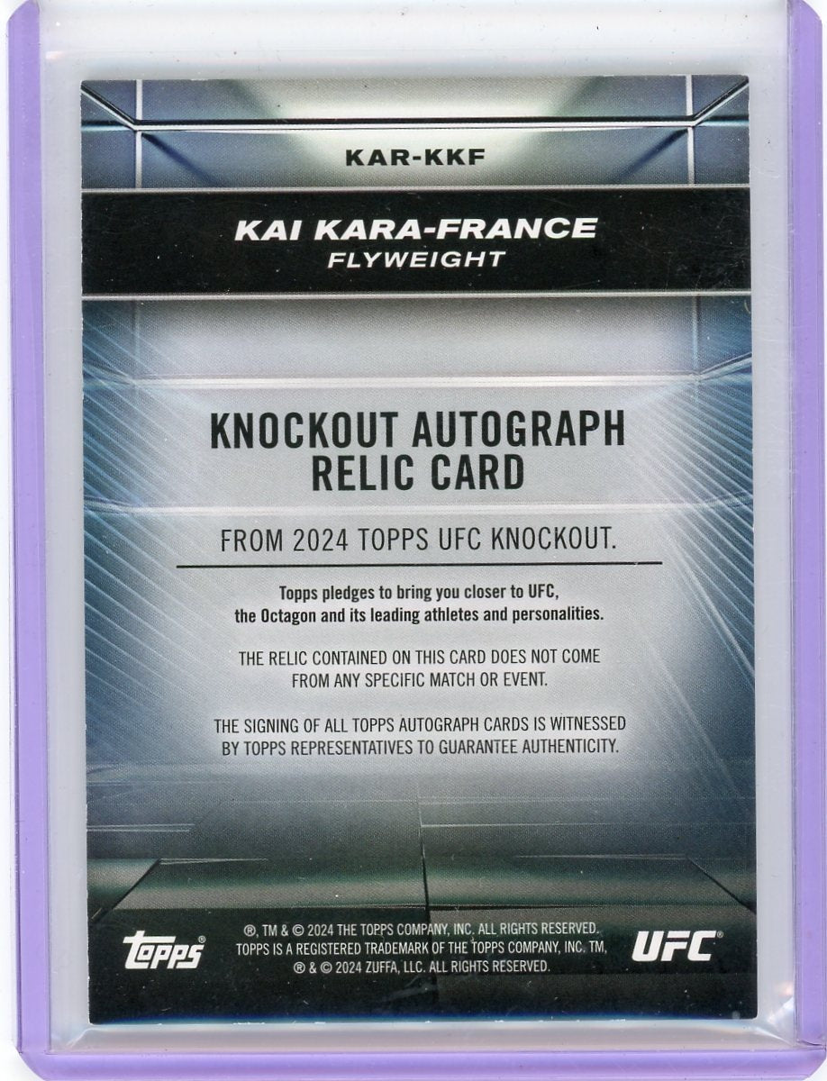 2024 Topps Knockout #KAR-KKF Kai Kara-France /25 Jersey Auto