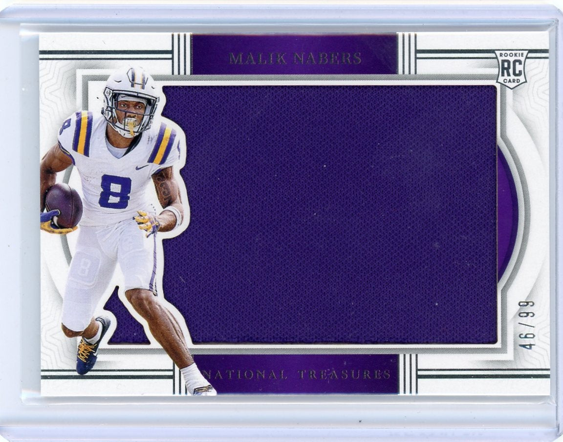 2024 Panini National Treasures #RS-MNS Malik Nabers Rookie /99 jersey LSU