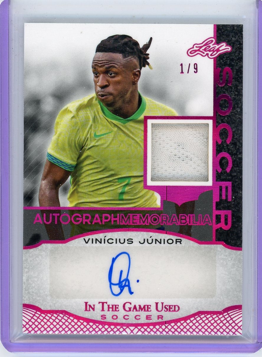 2024 Leaf In The Game Used #IGSA-VJ1 Vinícius Júnior /9 jersey Auto