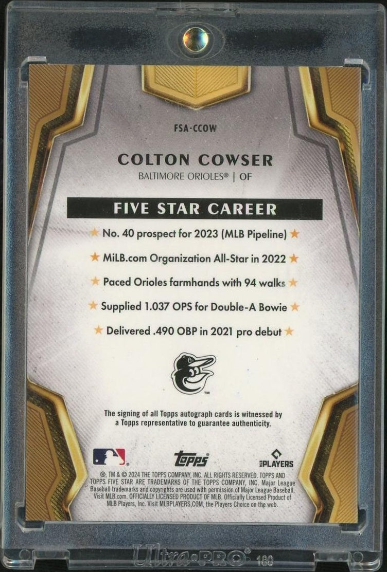 2024 Topps Five Star Colton Cowser Rookie Auto