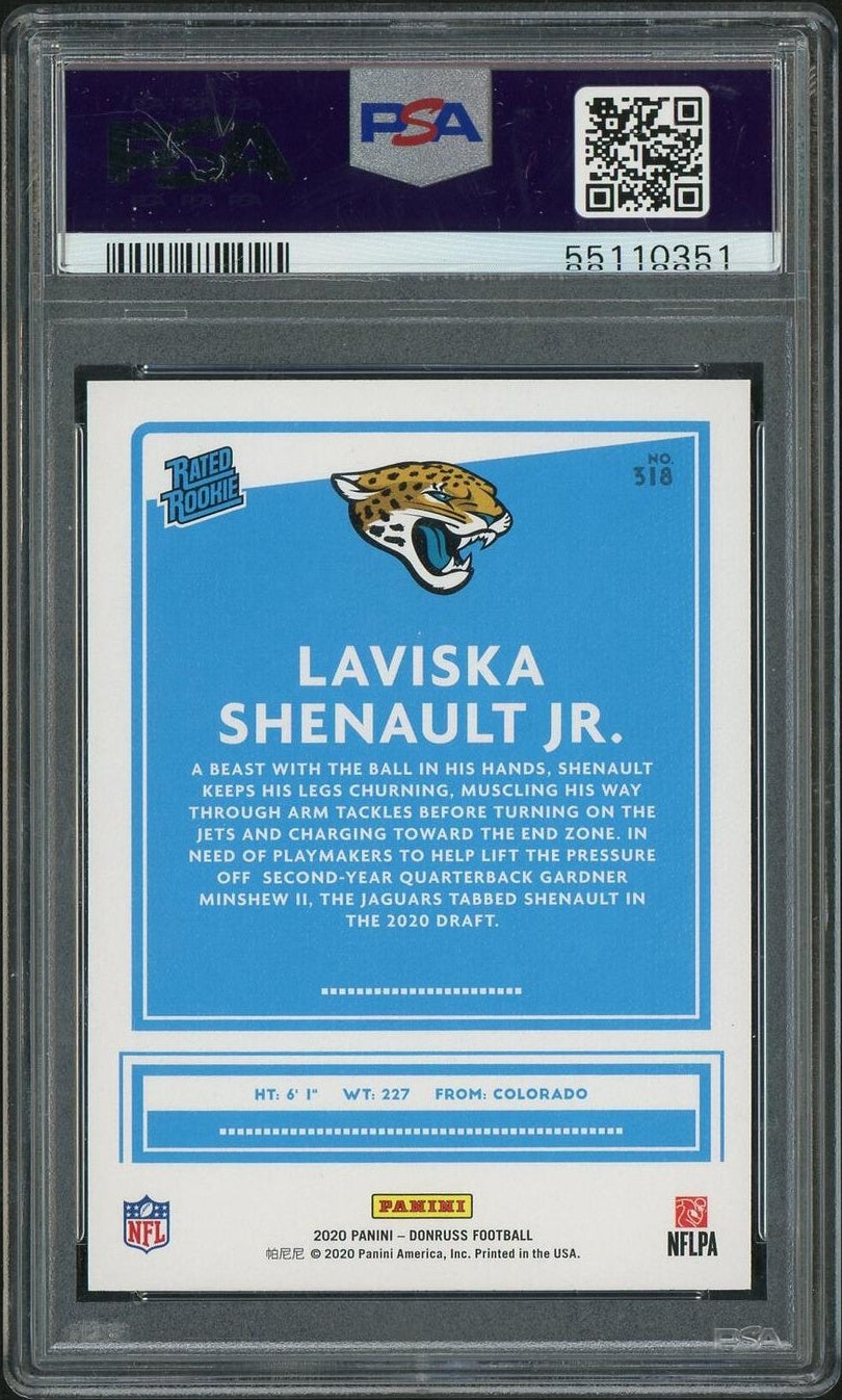 2020 Donruss Rated Rookies #318 Laviska Shenault Jr. Canvas PSA 10