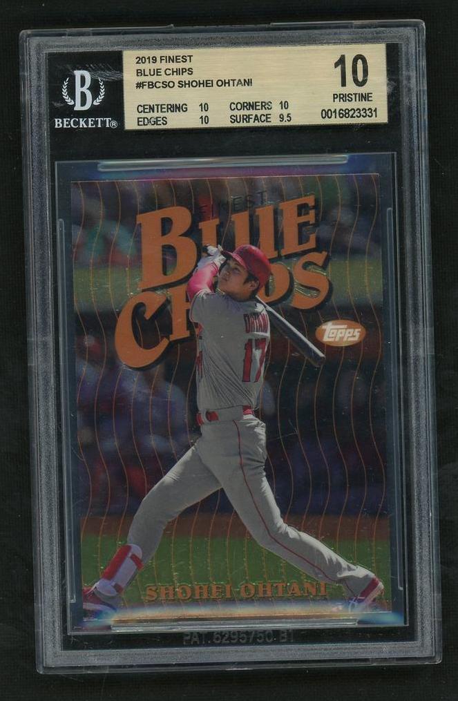 2019 Topps Finest BC-SO Shohei Ohtani Blue Chips Beckett 10 Pristine Angels