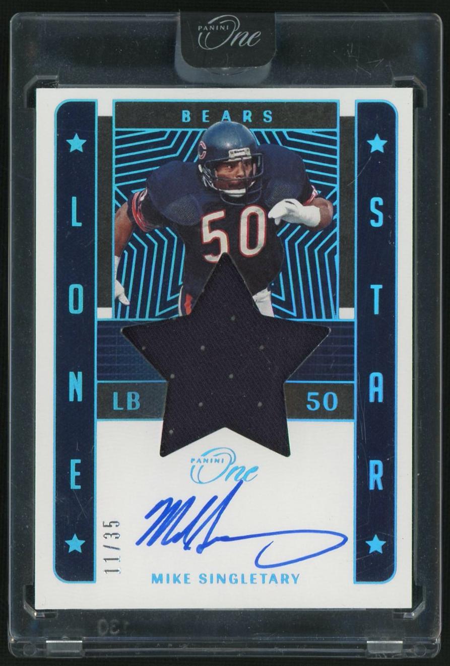 2022 Panini One Lone Star Mike Singletary #87 Patch Auto /35