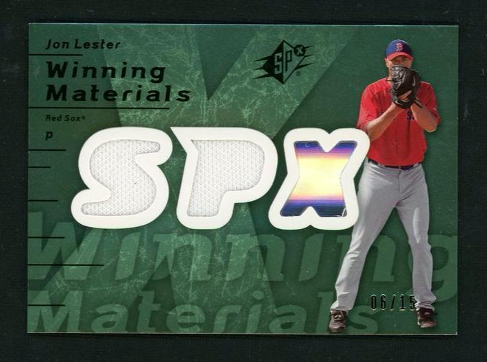 2007 Upper Deck SPx Winning Materials Jon Lester #WM-LE /15