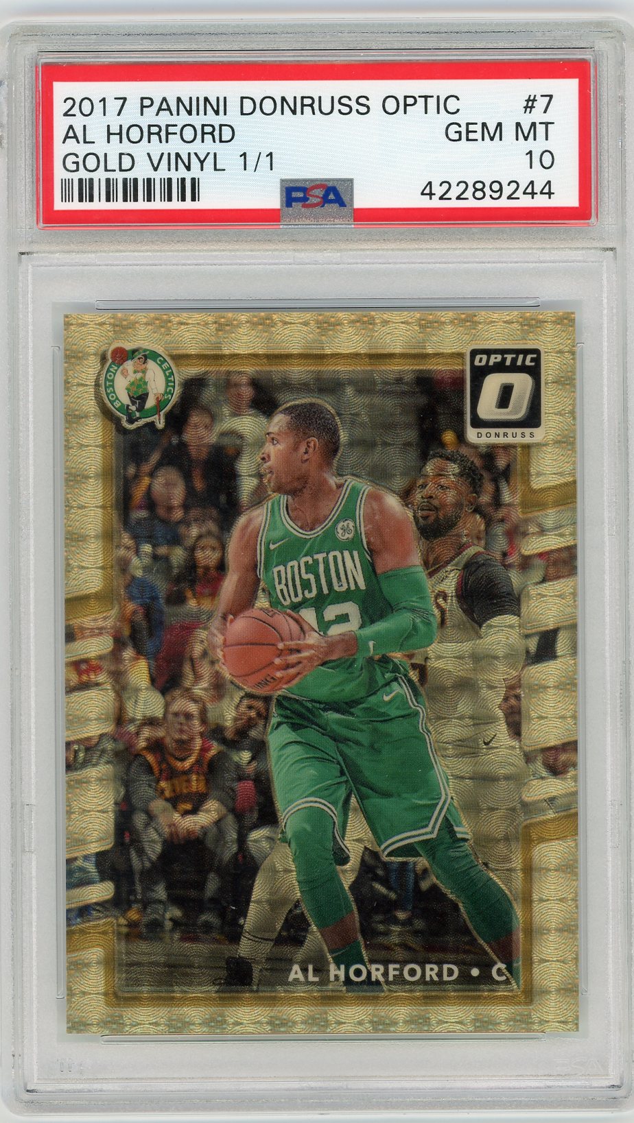 2017 Donruss Optic #7 Al Horford Gold Vinyl /1 PSA 10