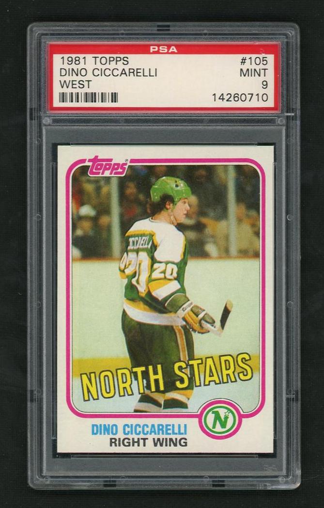 1981 Topps Dino Ciccarelli #105 RC PSA 9
