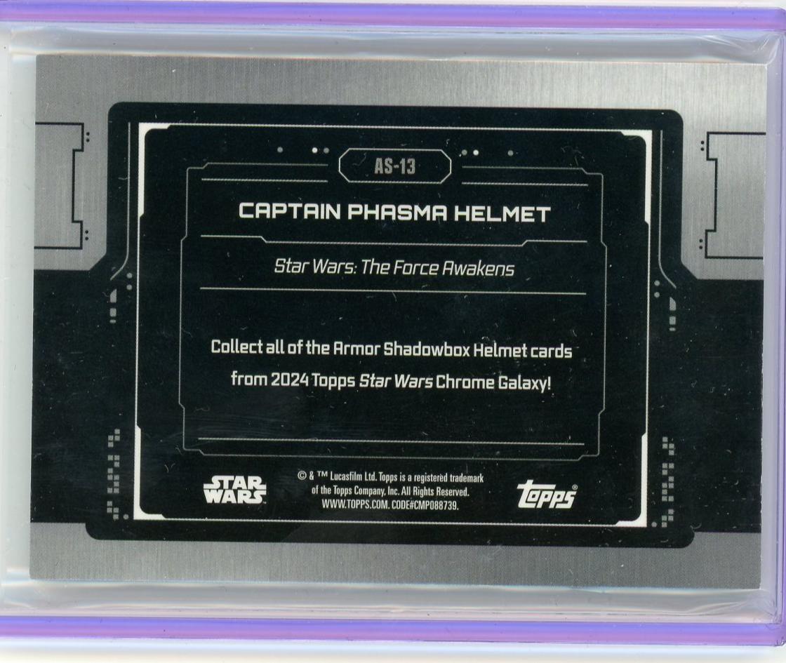 2024 Topps Star Wars Chrome Galaxy #AS-13 Captain Phasma Helmet 