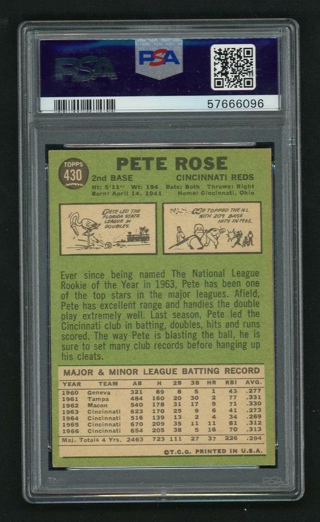 1967 Topps Pete Rose #430 PSA 5