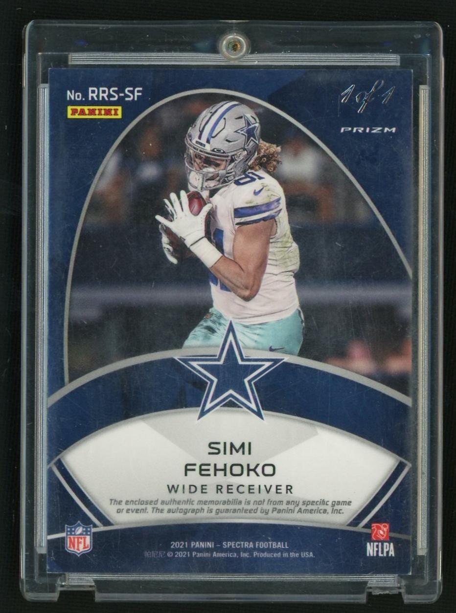 2021 Panini Spectra Prizm Simi Fehoko #RRS-SF RPA Auto 1/1