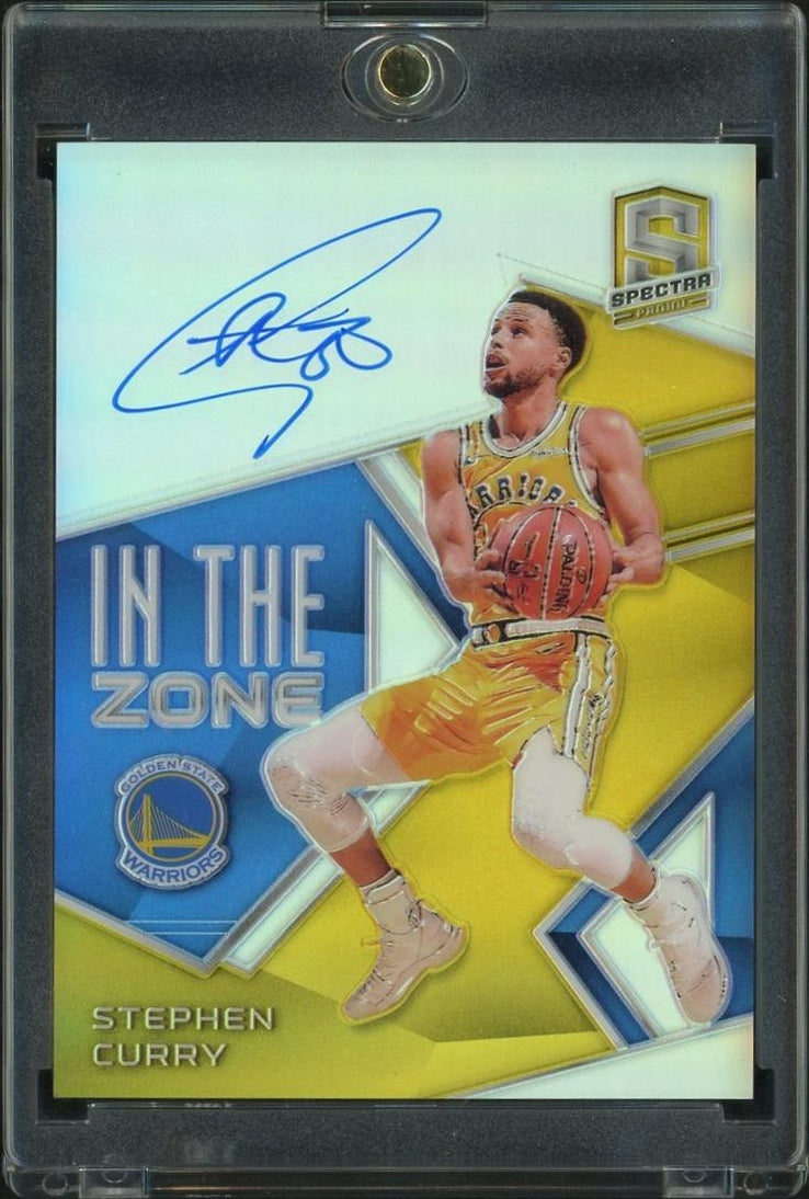 2018 Panini Spectra In The Zone Prizm Stephen Curry Auto /10