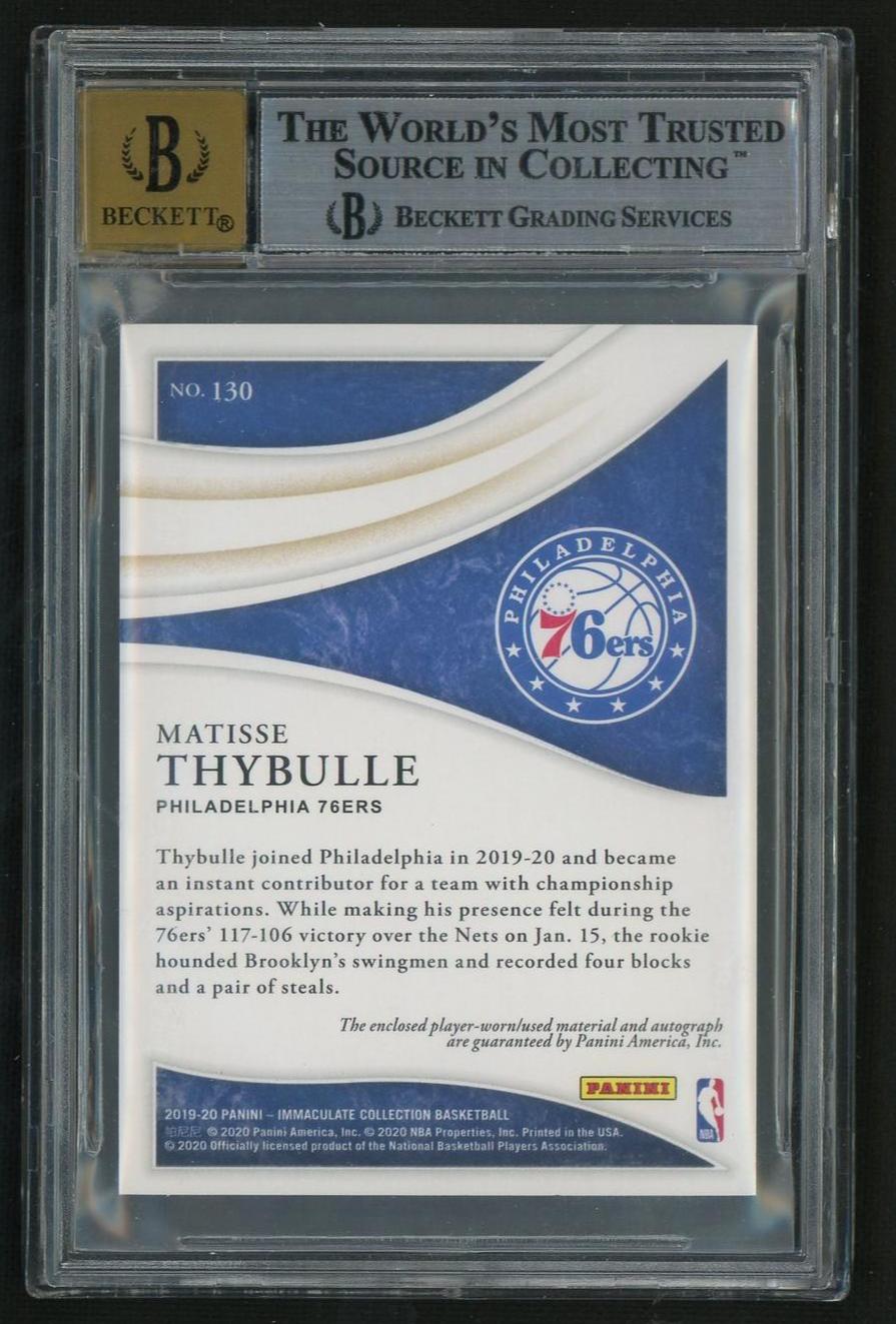 2019 Panini Immaculate Matisse Thybulle Rookie /25 Patch Auto BGS 8.5