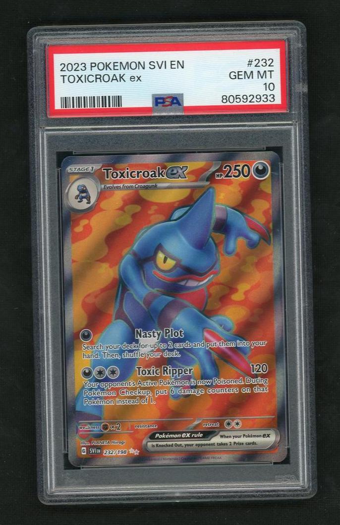 2023 Nintendo Pokémon #232 Toxicroak ex PSA 10 Gem Mint