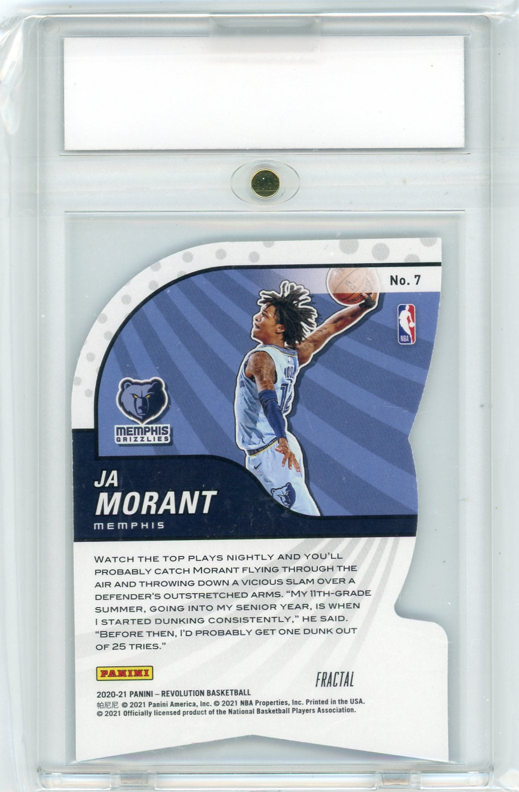 2020 Panini Revolution Liftoff! Die Cut Ja Morant #7