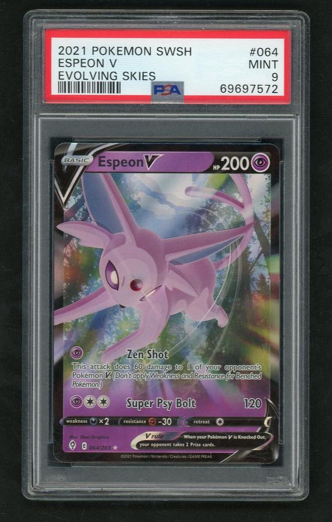 2021 Pokemon Evolving Skies 064 Espeon V PSA 9 Mint