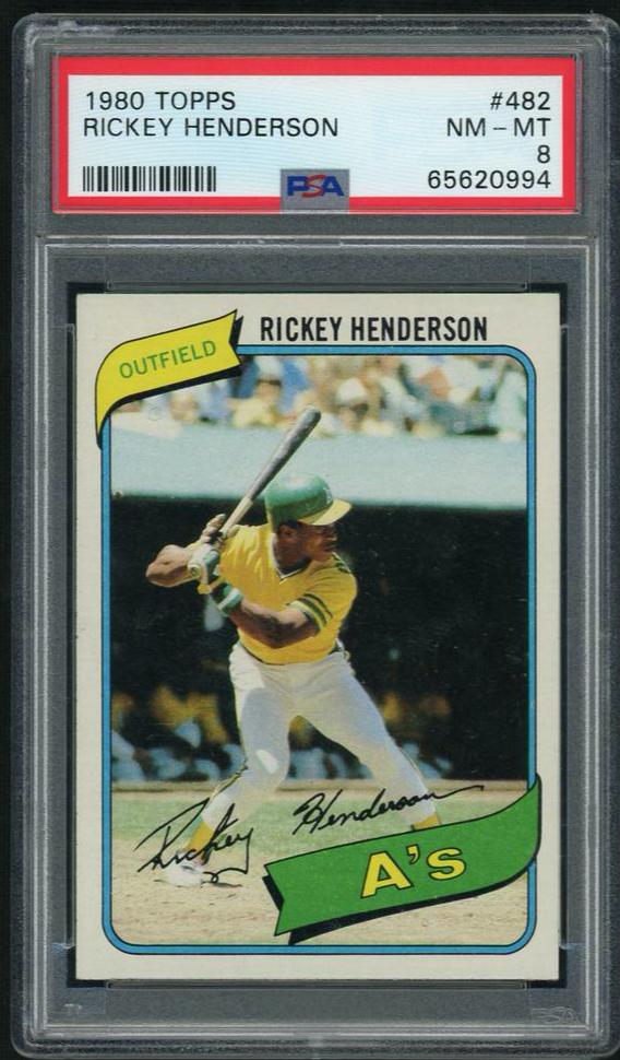 1980 Topps Rickey Henderson #482 PSA 8